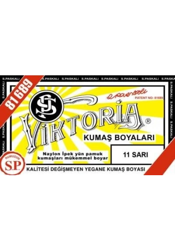 Viktoria Toz Kumaş Boyası 11 SARI