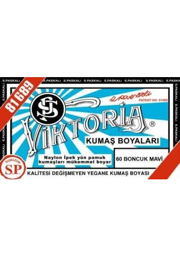 Viktoria Toz Kumaş Boyası 60 BONCUK MAVİ