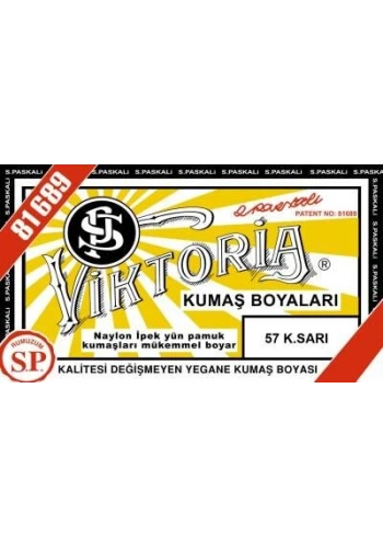 Viktoria Toz Kumaş Boyası 57 K.SARI