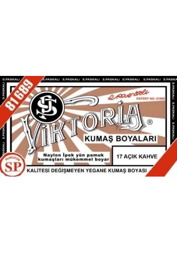 Viktoria Toz Kumaş Boyası 17 AÇIK KAHVE