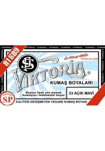 Viktoria Toz Kumaş Boyası 23 AÇIK MAVİ