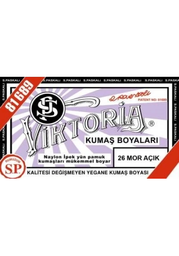 Viktoria Toz Kumaş Boyası 26 MOR AÇIK