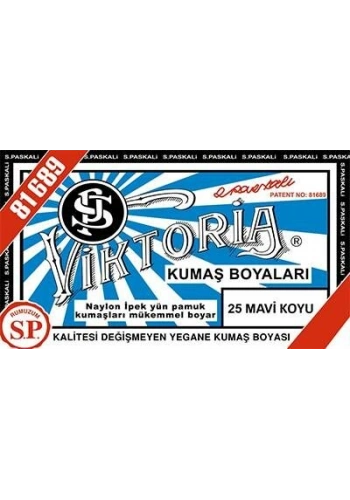 Viktoria Toz Kumaş Boyası 25 MAVİ KOYU