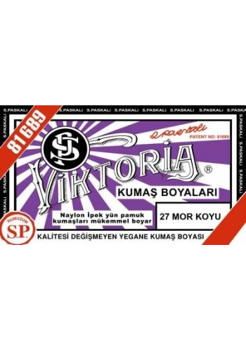Viktoria Toz Kumaş Boyası 27 MOR KOYU