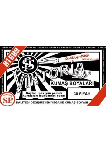 Viktoria Toz Kumaş Boyası 30 SİYAH
