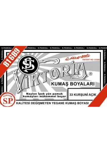 Viktoria Toz Kumaş Boyası 33 KURŞUNİ AÇIK