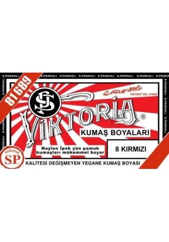 Viktoria Toz Kumaş Boyası 8 KIRMIZI