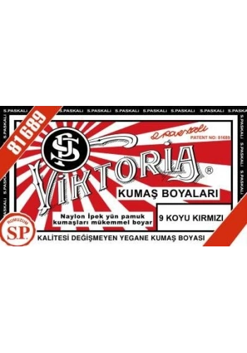 Viktoria Toz Kumaş Boyası 9 KOYU KIRMIZI