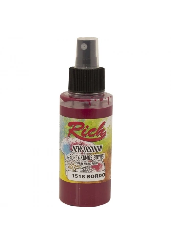 Rich New Fashion Sprey Kumaş Boyası 100 cc. 1518 BORDO