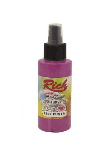 Rich New Fashion Sprey Kumaş Boyası 100 cc. 1522 FUŞYA