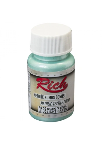 Rich Metalik Kumaş Boyası 50 cc. 3138 AÇIK YEŞİL
