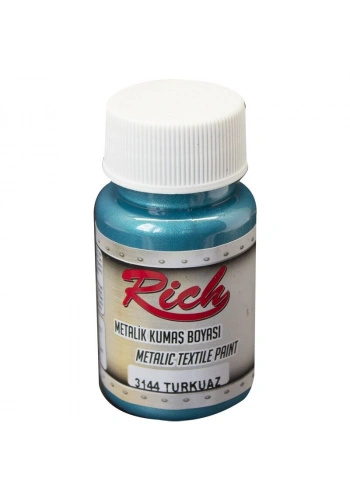 Rich Metalik Kumaş Boyası 50 cc. 3144 TURKUAZ