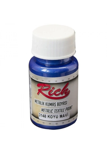 Rich Metalik Kumaş Boyası 50 cc. 3148 KOYU MAVİ