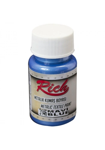 Rich Metalik Kumaş Boyası 50 cc. 3146 MAVİ