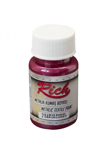 Rich Metalik Kumaş Boyası 50 cc. 3154 BORDO