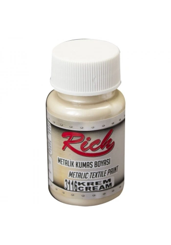Rich Metalik Kumaş Boyası 50 cc. 3116 KREM