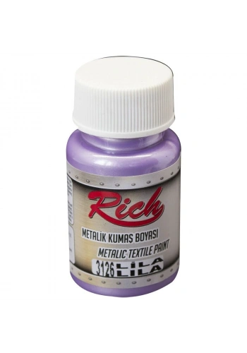 Rich Metalik Kumaş Boyası 50 cc. 3126 LİLA