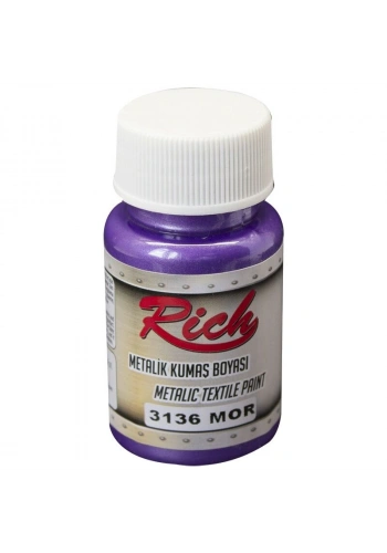 Rich Metalik Kumaş Boyası 50 cc. 3136 MOR