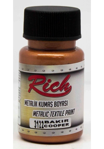 Rich Metalik Kumaş Boyası 50 cc. 3122 BAKIR