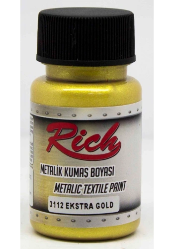 Rich Metalik Kumaş Boyası 50 cc. 3112 EXTRA ALTIN