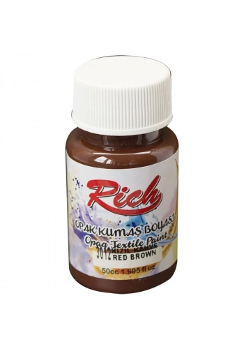 Rich Opak Kumaş Boyası 50 cc. 3012 KIZIL KAHVE