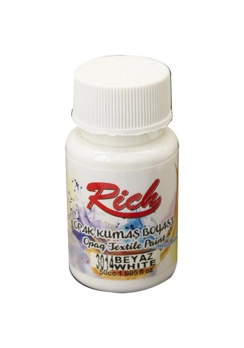 Rich Opak Kumaş Boyası 50 cc. 3014 BEYAZ