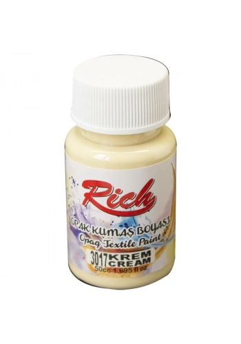 Rich Opak Kumaş Boyası 50 cc. 3017 KREM