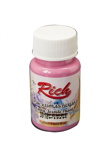Rich Opak Kumaş Boyası 50 cc. 3018 PEMBE