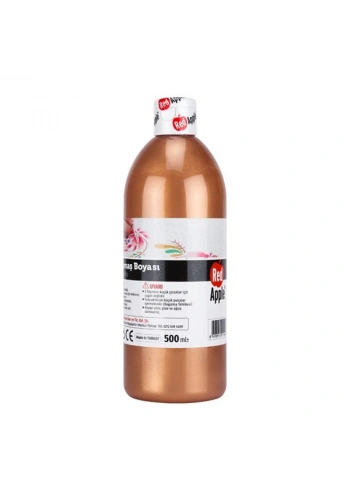 Red Apple Yaldız Kumaş Boyası 500 ml. METALİK BAKIR