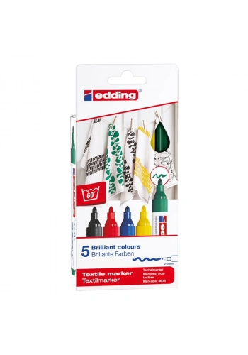 Edding 4500 Kumaş Tekstil Boyama Kalemi Seti 5 Renk BASIC