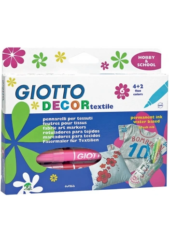 Giotto Decor Textile Kumaş Boyama Kalemi Seti 6 Renk