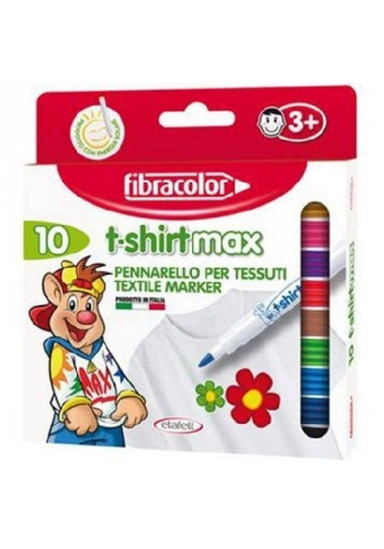 Fibracolor T-shirtmax Kalıcı Tekstil Kumaş Boyama Kalemi Seti 10 Renk