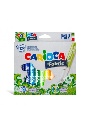 Carioca Fabric Keçeli Kumaş Tekstil Boyama Kalemi 12 Renk