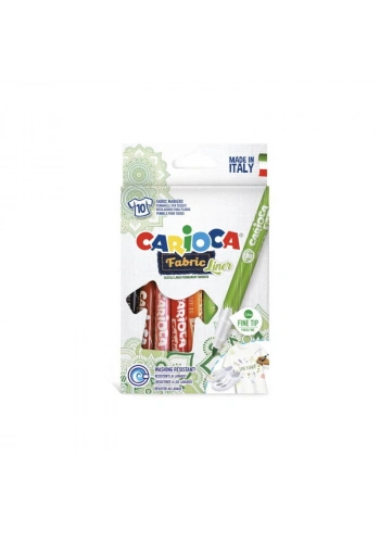 Carioca Fabric Liner Keçeli Kumaş Tekstil Boyama Kalemi 10 Renk
