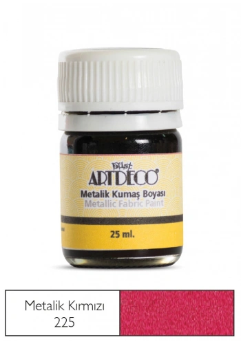 Artdeco Metalik Kumaş Boyası 225 Kırmızı