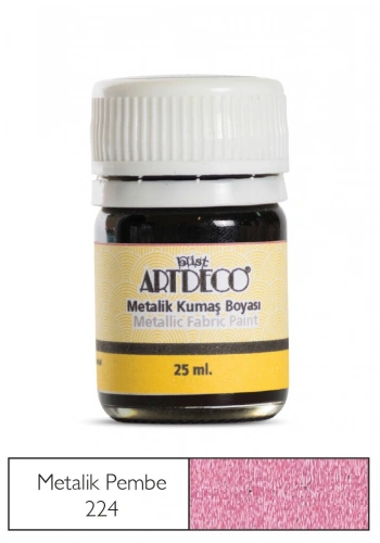 Artdeco Metalik Kumaş Boyası 224 Pembe