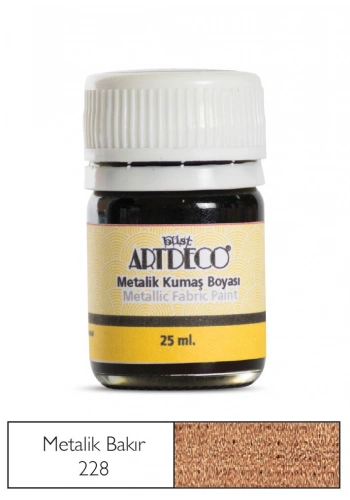 Artdeco Metalik Kumaş Boyası 228 Bakır