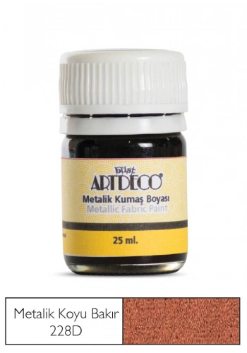 Artdeco Metalik Kumaş Boyası 228D Koyu Bakır