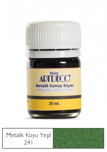 Artdeco Metalik Kumaş Boyası 241 Koyu Yeşil