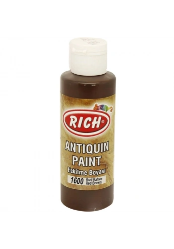 Rich Antiquin Paint Eskitme Ahşap Boyası 120 cc. 1600 Kızıl Kahve