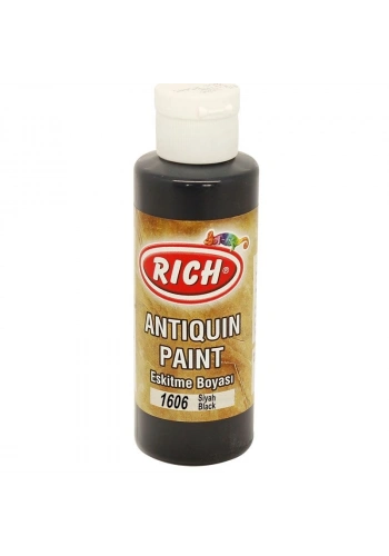 Rich Antiquin Paint Eskitme Ahşap Boyası 120 cc. 1606 Siyah