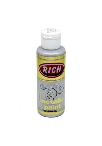 Rich Metalik Akrilik Boya 120 cc. 732 GÜMÜŞ