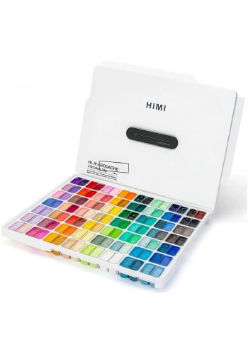 HIMI Twin Cup Gouache Set Guaj Boya Seti 112 Renk x 12 gr. (White Case)