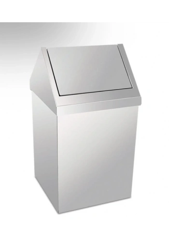 7 Lt Çatı Kapaklı Çöp Kovası Paslanmaz ( 1 Adet )