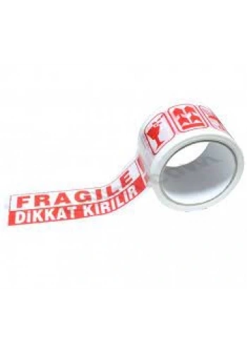 70x40 Dikkat Kırılır Uyarı Baskılı Koli Bantı