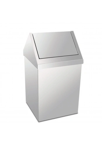 80 Lt Çatı Kapaklı Çöp Kovası Paslanmaz ( 1 Adet )