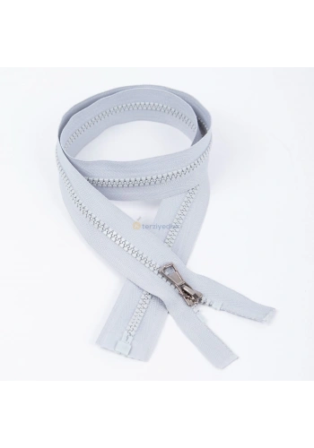 80cm Açık Gri Kemik Dişli Fermuar