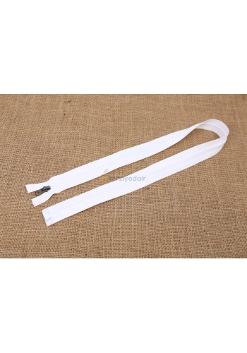 80cm Beyaz Kemik Dişli Fermuar