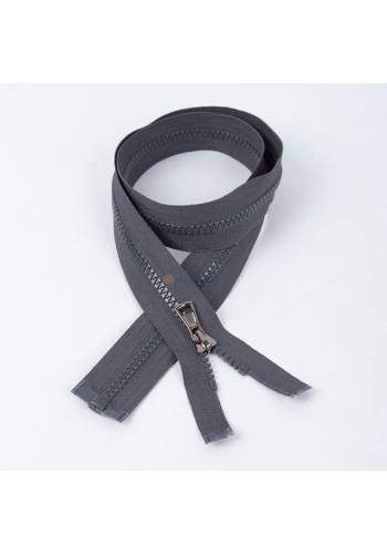 80cm Koyu Gri Kemik Dişli Fermuar