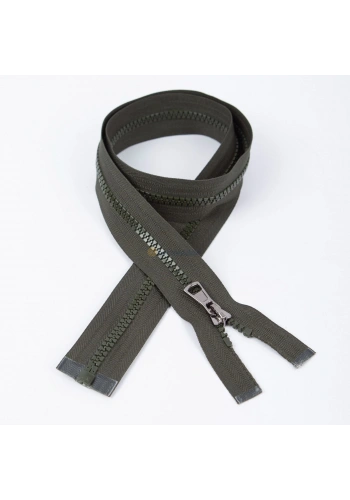 80cm Koyu Haki Kemik Dişli Fermuar